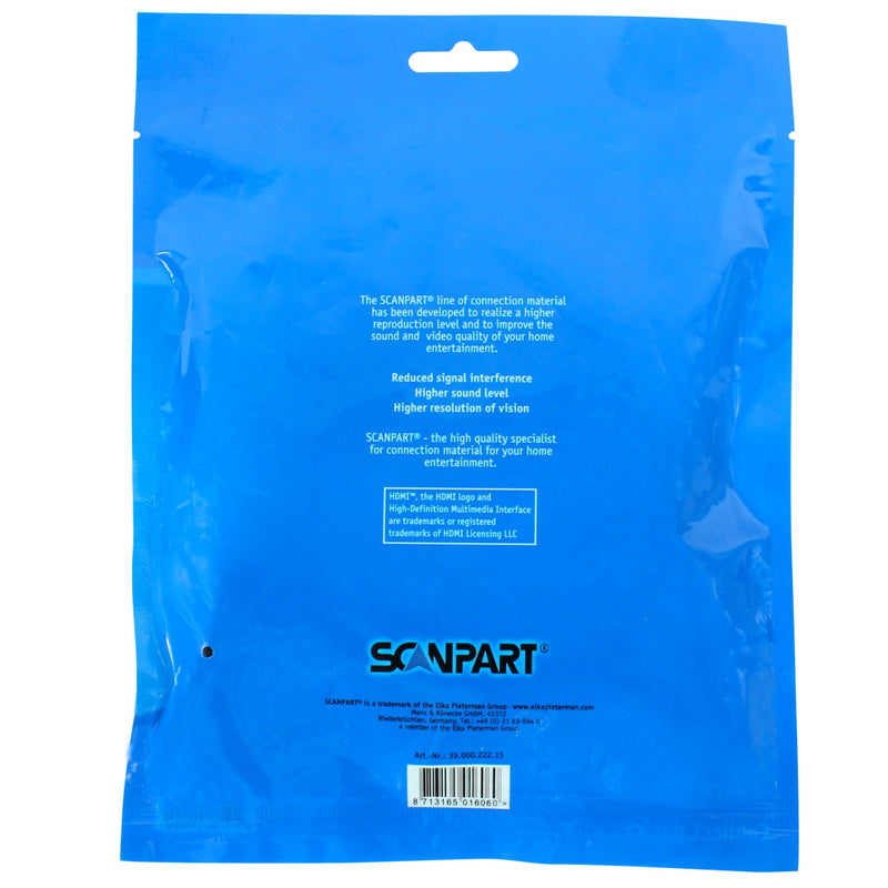 Load image into Gallery viewer, Scanpart hdmi kabel blauw 1,5m