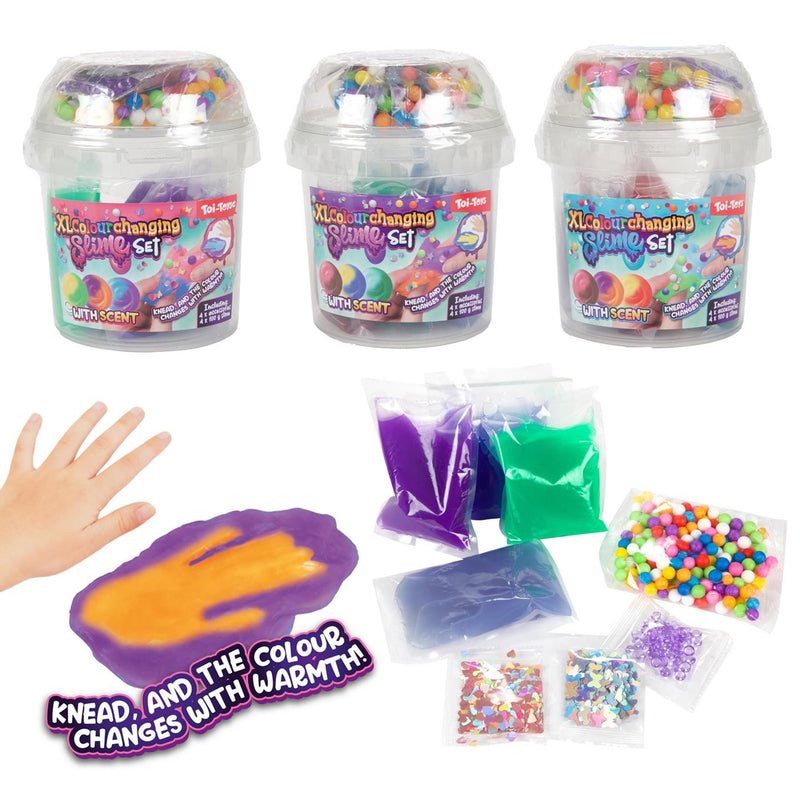 Afbeelding laden in galerijviewer, Toi-toys slime slijmset xl met geur -color change- +acc 3ass