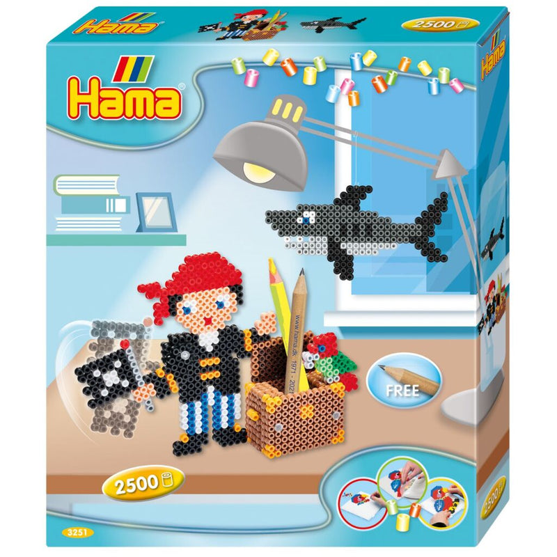 Load image into Gallery viewer, Hama strijkkralen 3d set piraten 2500 stuks