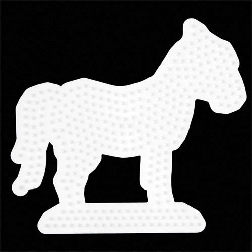 Load image into Gallery viewer, Hama strijkkralen grondplaat paard wit