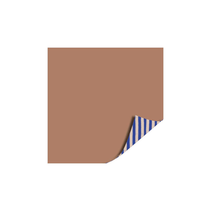 Load image into Gallery viewer, Kassaplan coated cadeaupapier dubbelzijdig 30cm 100m soft stripe blauw beige