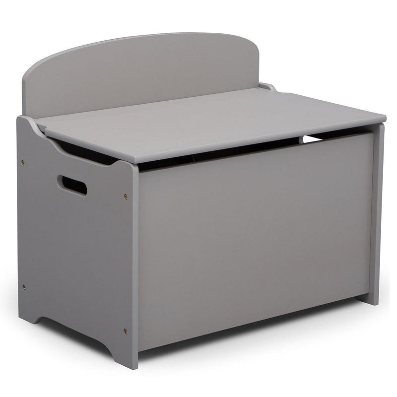 Afbeelding laden in galerijviewer, Delta children children tb83460gn-026 houten opbergkist met rugleuning grijs