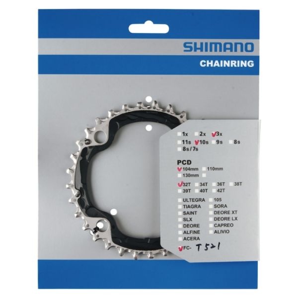 Afbeelding laden in galerijviewer, Shimano kettingblad deore 10v 32t y1nl98010 m610 zwart