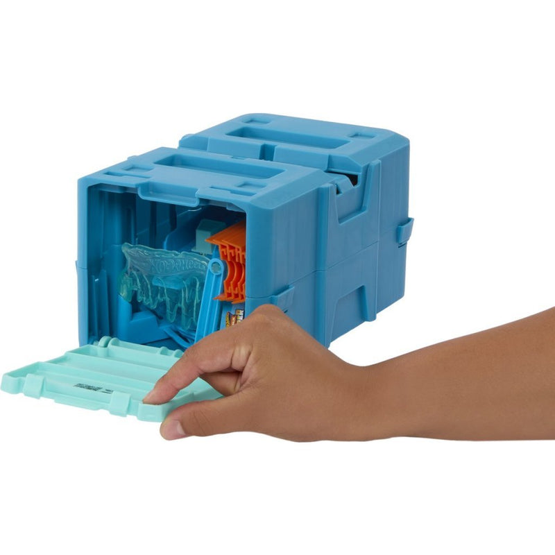 Load image into Gallery viewer, Mattel hot wheels track builder ijzige crashset