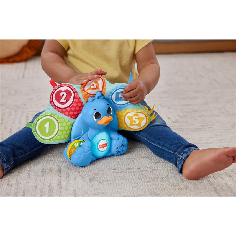 Load image into Gallery viewer, Fisher price linkimals tellen en kleuren pauw + licht en geluid