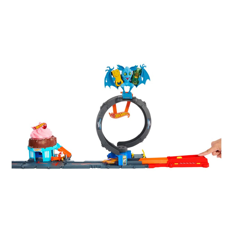 Afbeelding laden in galerijviewer, Hot Wheels Vleermuisaanval Looping Speelset