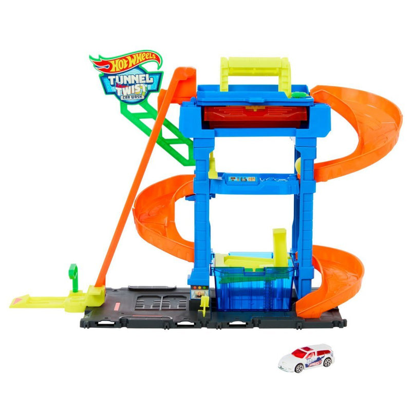 Load image into Gallery viewer, Mattel hot wheels city tunnel twist car wash