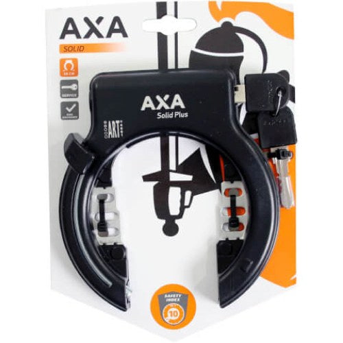 Load image into Gallery viewer, Axa ringslot solid plus zwart (op kaart)
