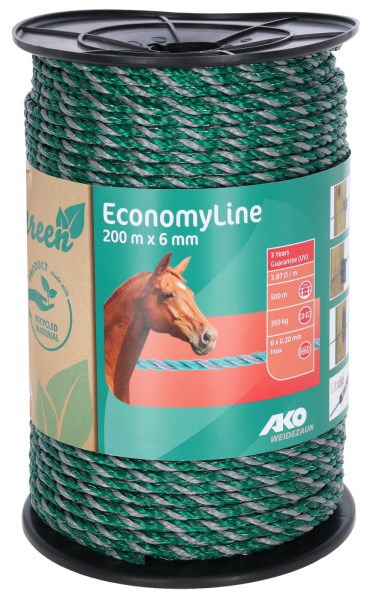 Load image into Gallery viewer, Ako koord economyline 200m 6mm groengrijs 6x02mm recy