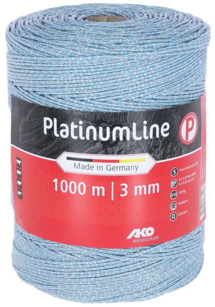 Load image into Gallery viewer, Ako platinumline schrikdraadlitze witblauw 1000m