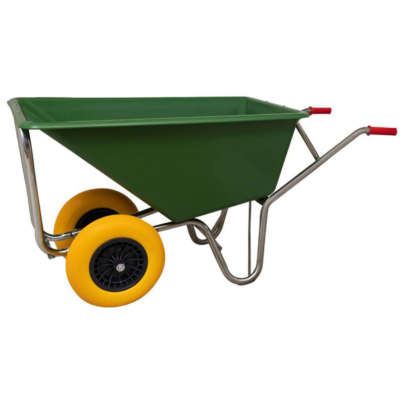 Afbeelding laden in galerijviewer, Mm producten kruiwagen 160liter poly verz onderstel ged 2 nml wiel