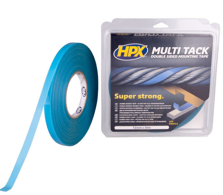 Load image into Gallery viewer, Hpx producten dubbelzijdige multi tack tape semi transparant 12mm x 25m