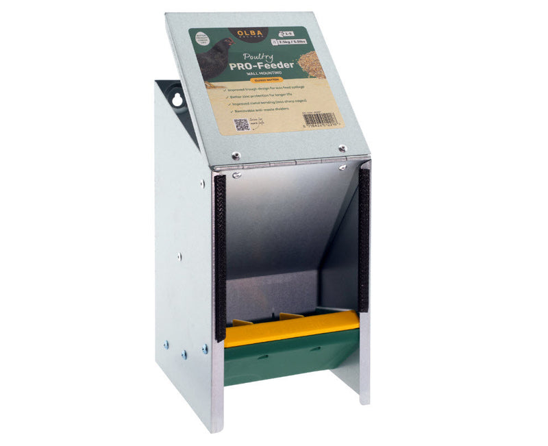 Load image into Gallery viewer, Olba producten voerbak verzinkt met schuine deksel 2 5kg