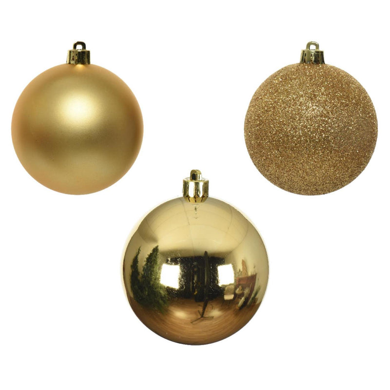 Afbeelding laden in galerijviewer, Decoris kerstballen licht goud van kunststof dia 6 cm 10-delig