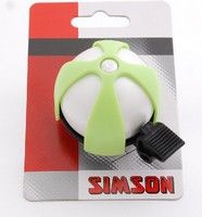 Load image into Gallery viewer, Simson fietsbel Sport wit-lime op kaart