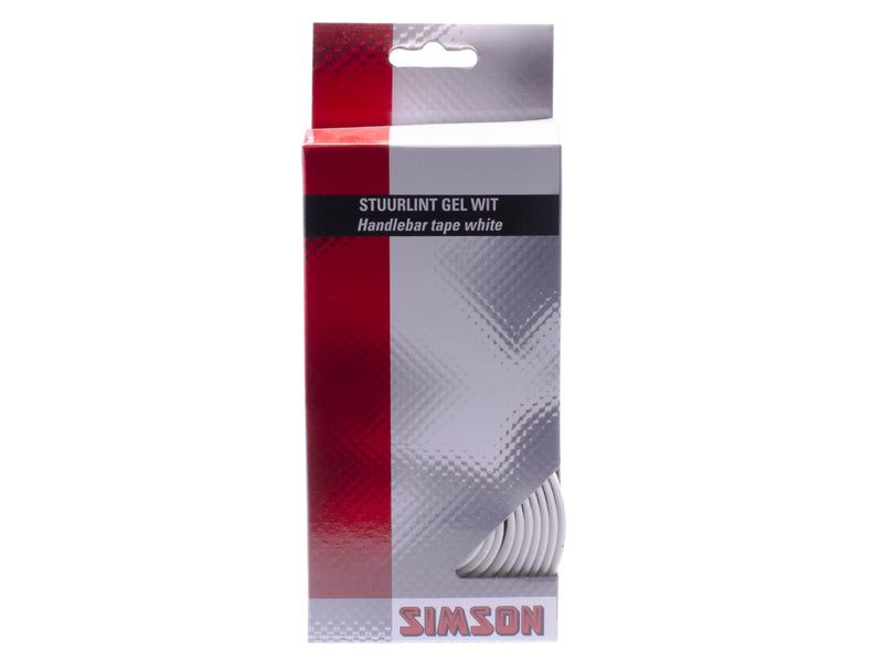 Load image into Gallery viewer, Simson Stuurlint Gel wit (racefiets, schokabsorberend, comfortabel)