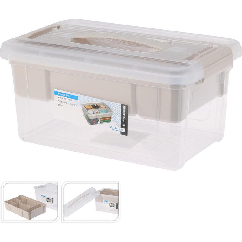 Afbeelding laden in galerijviewer, Storage solutions opbergbox kunststof met inzet 5l 29x19x14cm