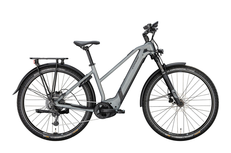Afbeelding laden in galerijviewer, Conway elektrische trekkingfiets cairon t 3.0 750 mod. 24 ebike cairon t 3.0 750 750 28 53 trap. grey bl.