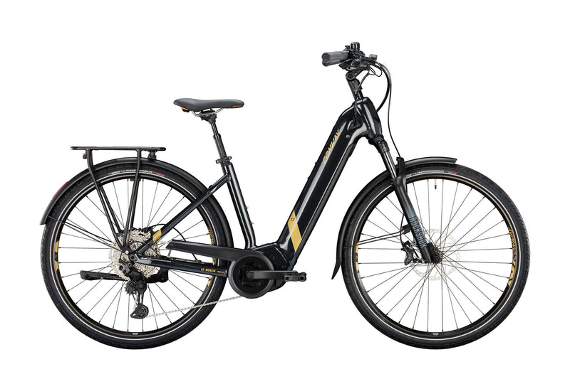 Afbeelding laden in galerijviewer, Conway elektrische trekkingfiets cairon t 6.0 mod. 24 ebike conw.cairon t 6.0 28 46 wave 11sp bl. gold