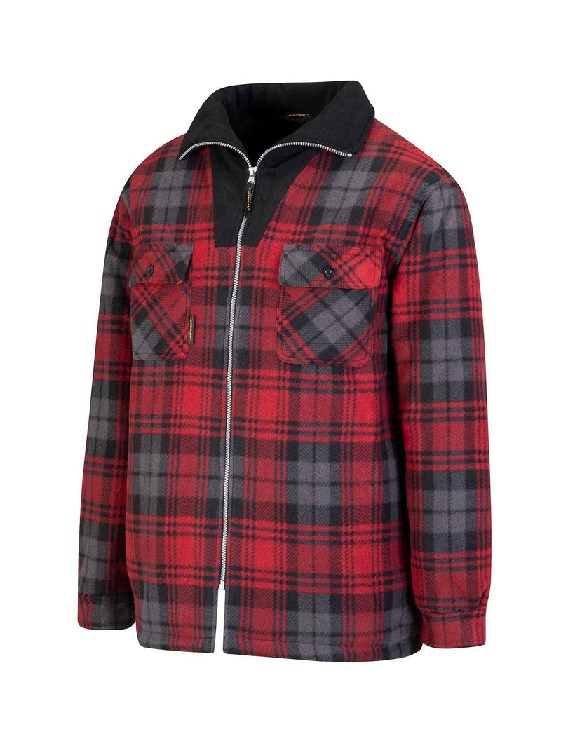 Afbeelding laden in galerijviewer, Storvik producten houthakkers fleecevest stanley thermo rood zwart 3xl