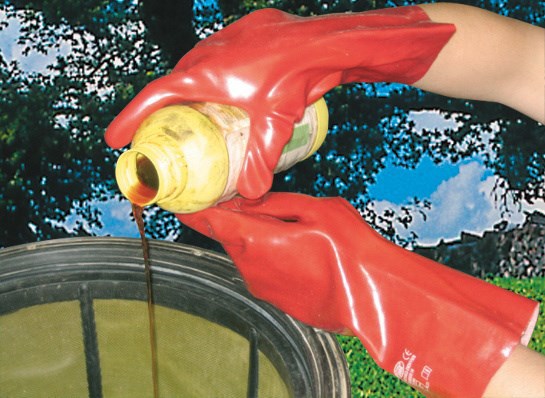 Afbeelding laden in galerijviewer, Keron producten handschoen pvc rood 35cm