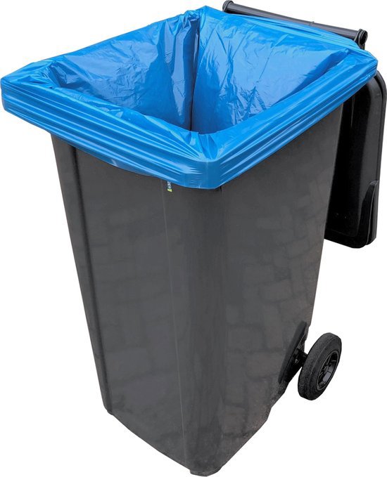 Afbeelding laden in galerijviewer, Producten containerzakken ldpe 65 25 x 140cm t 70 blauw 240ltr