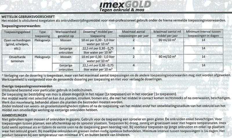 Load image into Gallery viewer, Producten imex gold tegen onkruid en mos 450ml