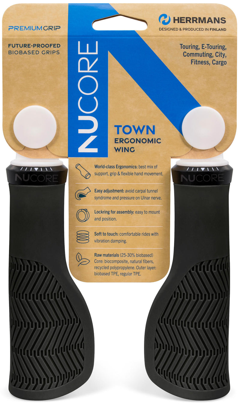 Load image into Gallery viewer, Herrmans handvatset nucore town wave 130 130mm zwart