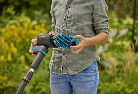 Load image into Gallery viewer, Gardena accu reiniger aquabrush patio p4a set