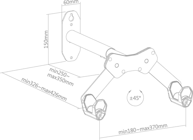 Load image into Gallery viewer, Contec wandpräsenter smart hold ct wall presenter smart hold black
