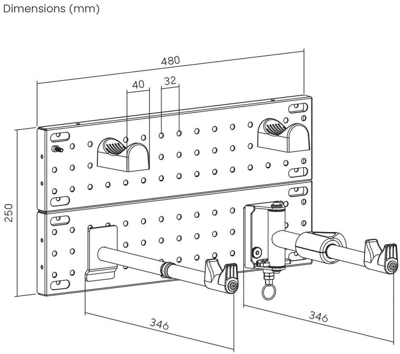 Load image into Gallery viewer, Contec wandpräsenter smart modular ct wall presenter smart modular black
