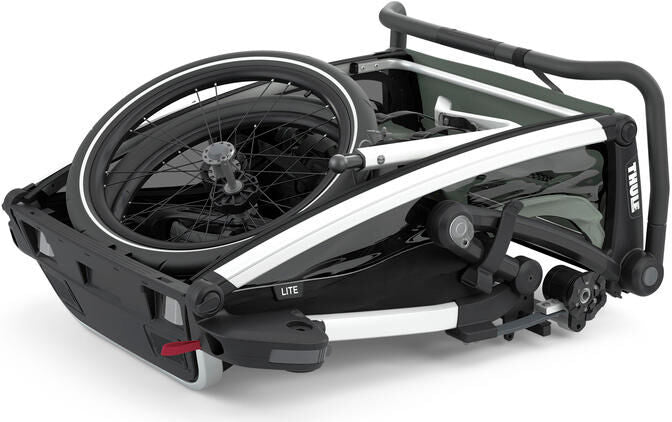 Load image into Gallery viewer, Thule fiets-kinderkar chariot lite dubbel . child trailer chariot lite 2 aga.green