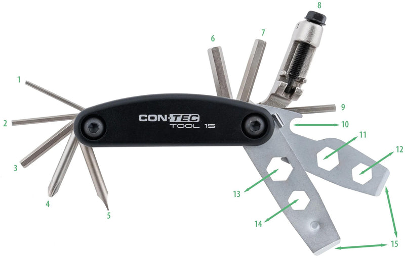Load image into Gallery viewer, Contec multifunktionswerkzeug tool 15 ct multifunction tool 15 15 functions