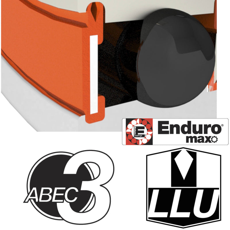 Load image into Gallery viewer, Enduro bearings 6802 llu max bo - abec 3 max - black oxide (radial) - 15x24x5