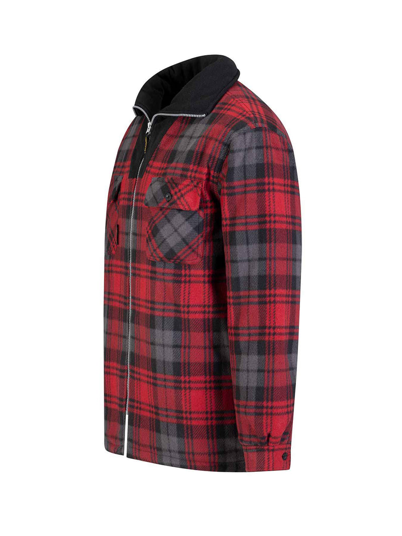 Afbeelding laden in galerijviewer, Storvik producten houthakkers fleecevest stanley thermo rood zwart 3xl