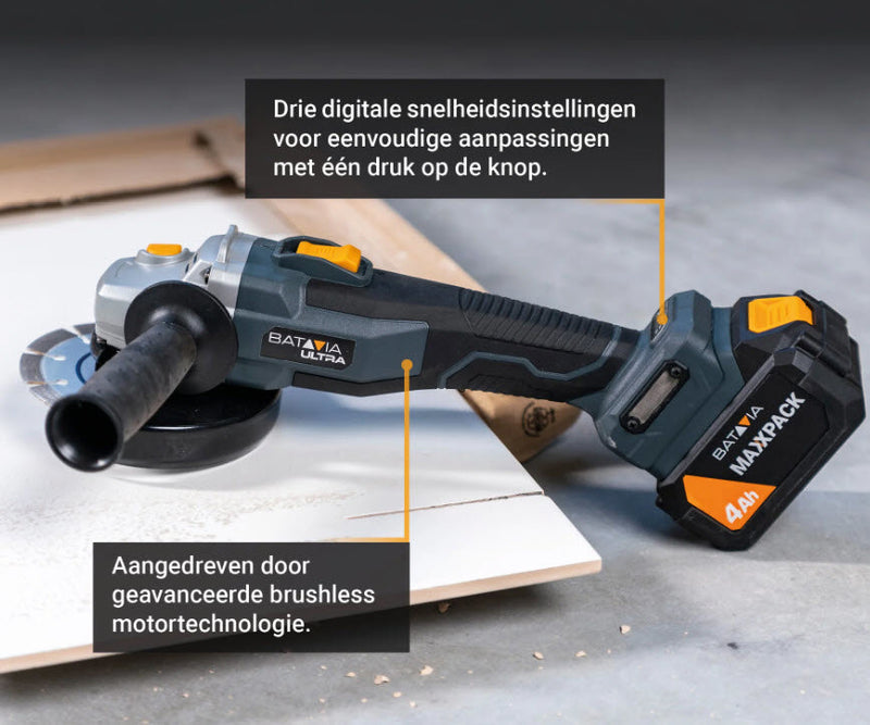 Load image into Gallery viewer, Batavia producten maxxpack 18v accu haakseslijper 125mm brushles body