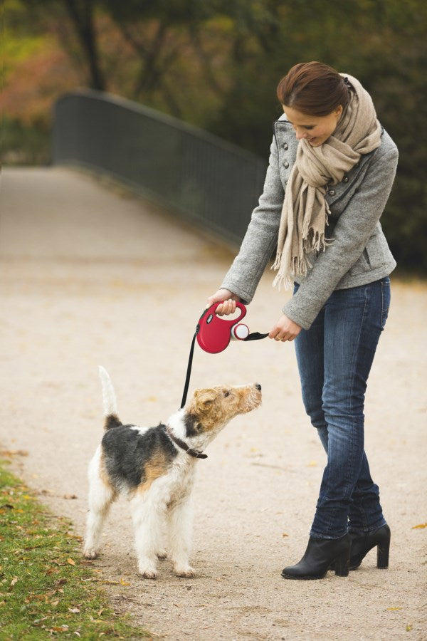 Load image into Gallery viewer, Flexi producten rollijn new classic band rood s 5 meter tot 15kg