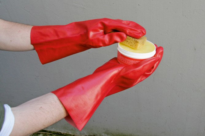 Afbeelding laden in galerijviewer, Keron producten handschoen pvc rood 35cm