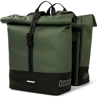 Afbeelding laden in galerijviewer, Urbanproof tas double roll up recycle 38l groen