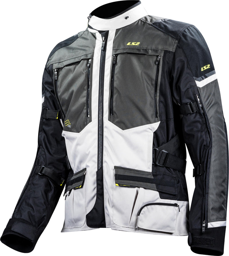 Load image into Gallery viewer, Ls2 jas norway jacket norway man black grey yellow m