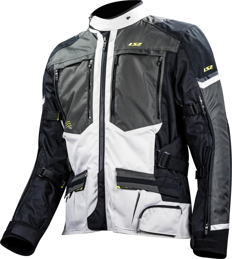 Load image into Gallery viewer, Ls2 jacke norway jacket norway man black grey yellow m