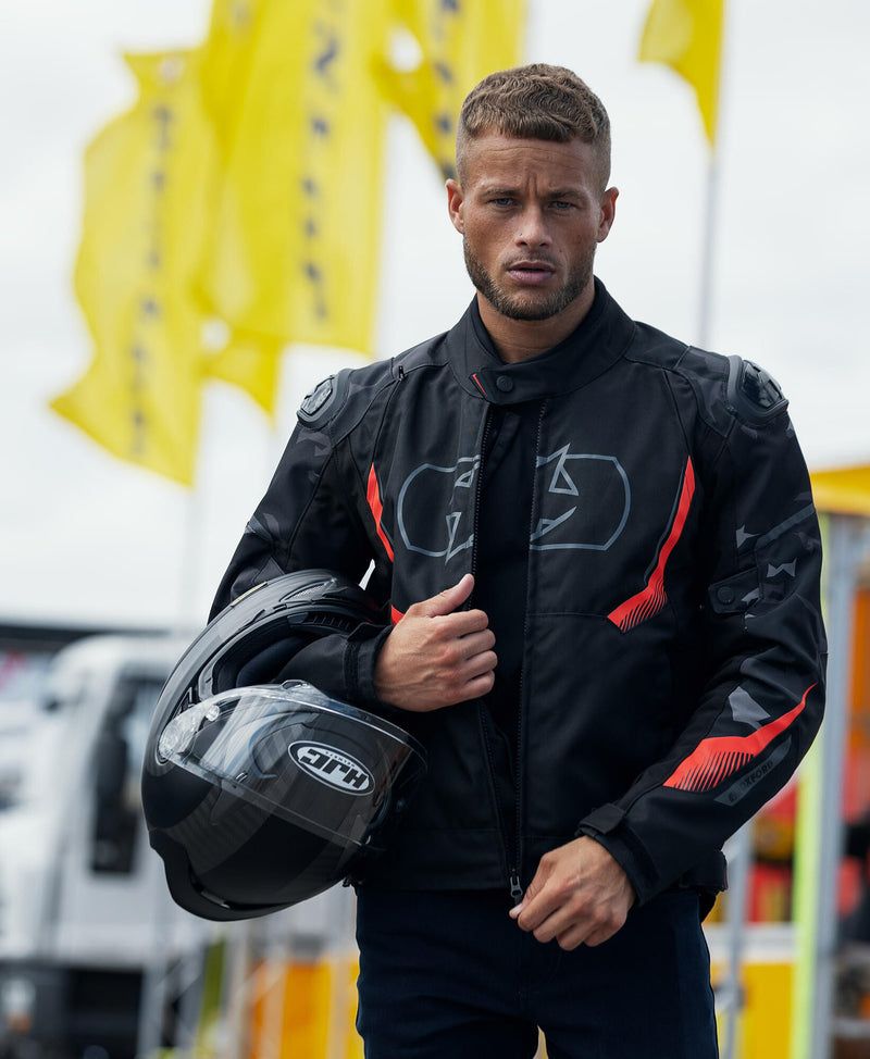 Load image into Gallery viewer, Oxford jas omega 1.0 jacket omega 1.0 d2d ms black camo red xl