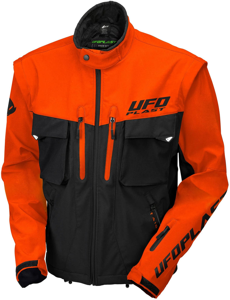 Load image into Gallery viewer, Ufo plast jacke taiga enduro jacket ufo black orange gr. xxl