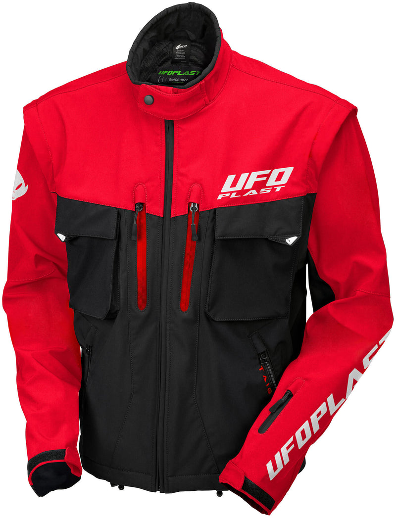 Load image into Gallery viewer, Ufo plast jas taiga enduro jacket ufo black red gr. m