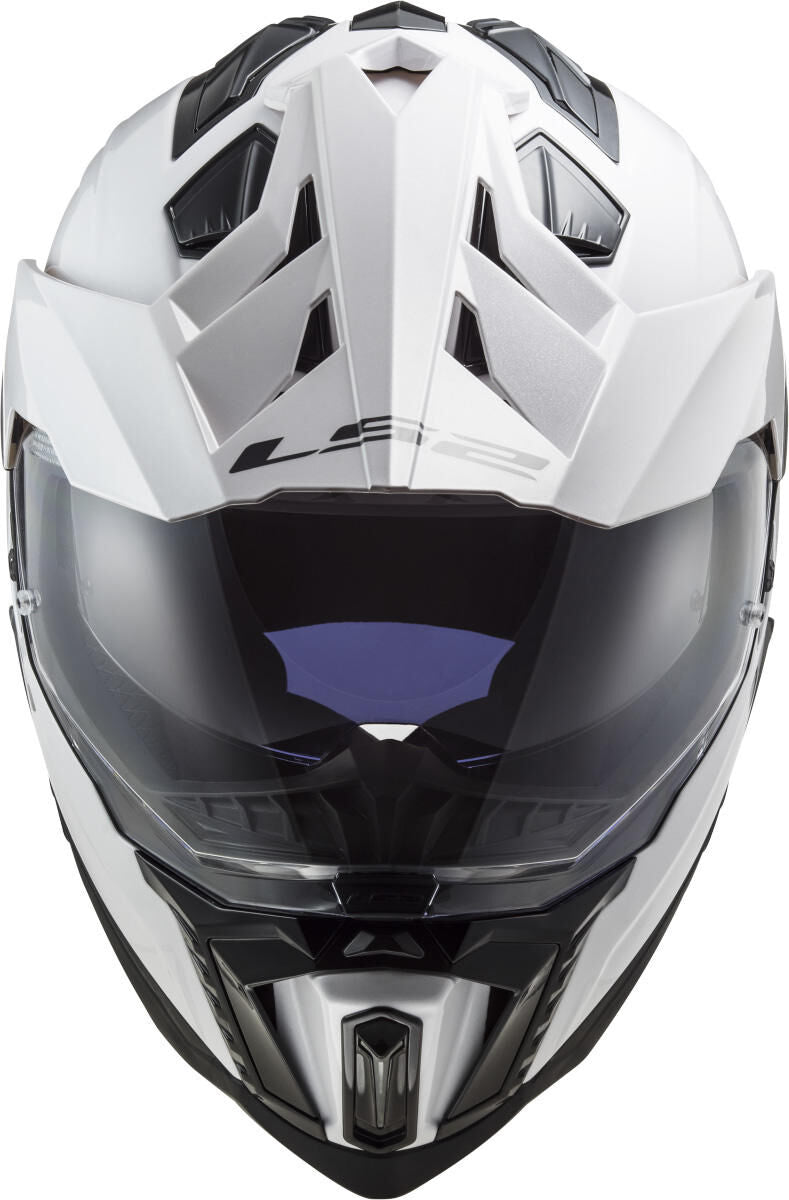 Load image into Gallery viewer, Ls2 endurohelm mx701 explorer solid helmet mx701 explorer solid m white
