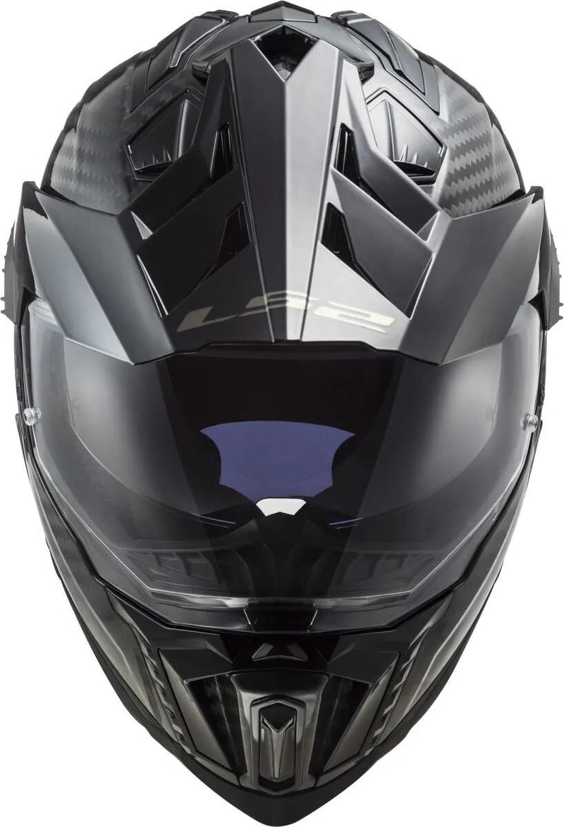 Load image into Gallery viewer, Ls2 endurohelm mx701 explorer carbon solid helmet explorer carbo black gr. xs