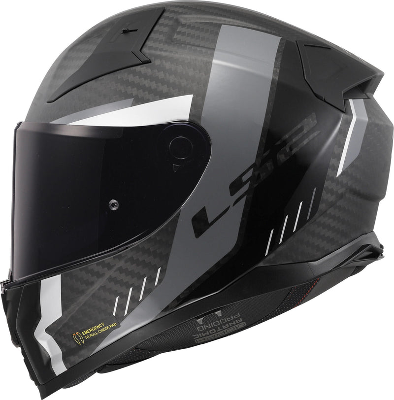 Load image into Gallery viewer, Ls2 integraalhelm ff811 vector ii carbon grid helmet ff811 vector ii carb.grid l bl. grey