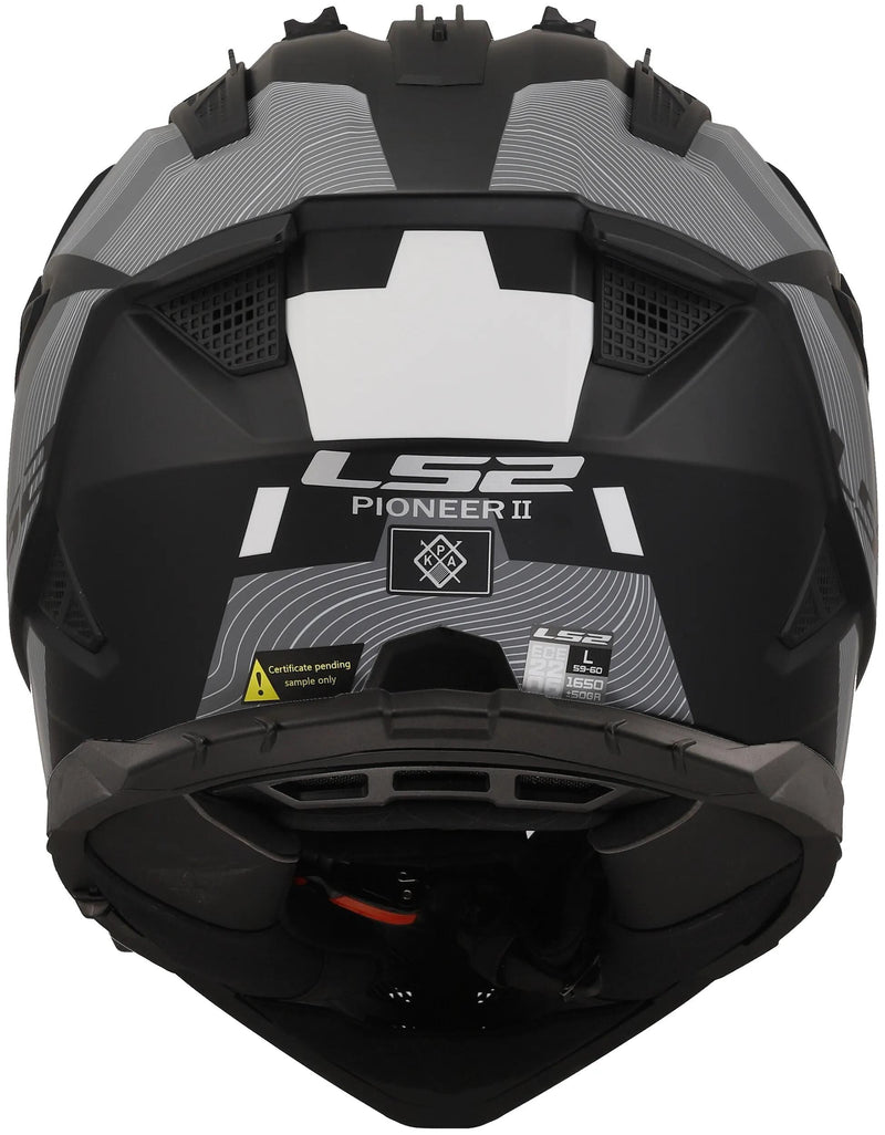 Load image into Gallery viewer, Ls2 endurohelm mx702 pioneer ii hill helmet mx702 pioneer ii hill m. bw ws gr. xl