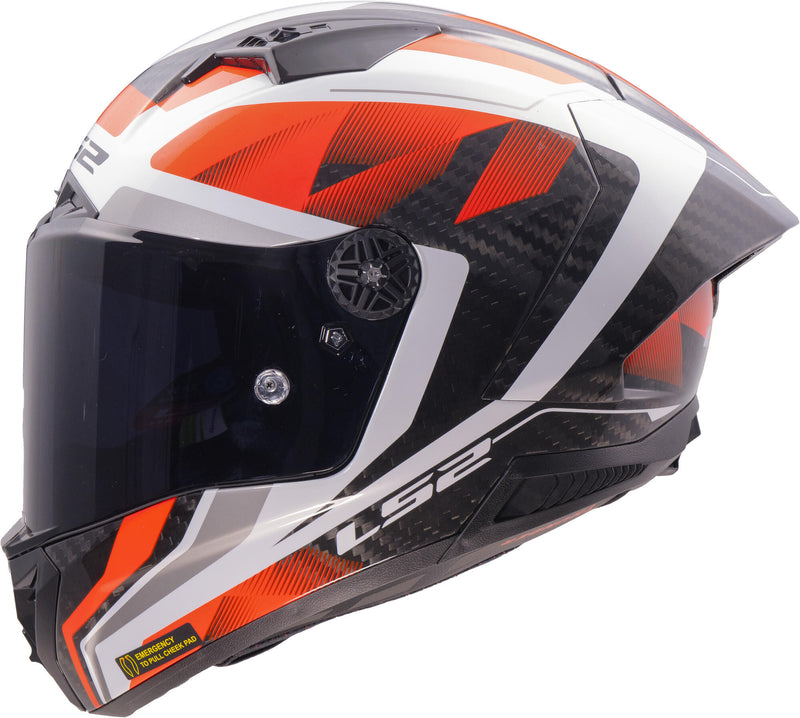 Load image into Gallery viewer, Ls2 integraalhelm ff805 thunder carbon gp raute helmet ff805 thunder gp rhombus white red size
