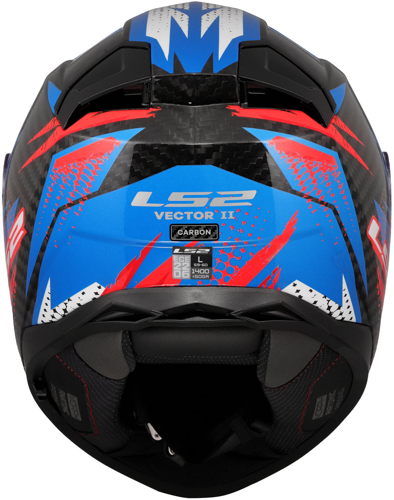 Load image into Gallery viewer, Ls2 integraalhelm ff811 vector ii carbon tantic helmet ff811 vector ii tantic xl blue red